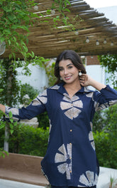 blue co-ord set, pvoria